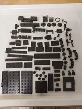 92 Vintage 1980s Black Lego Lot
