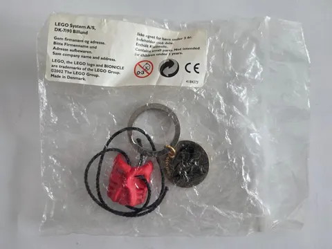 LEGO Bionicle 3 Virtues Logo & Red Krana Key Chain (4185823)-Factory Sealed