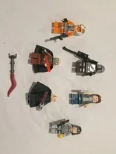 LEGO Star Wars Minifigure Lot 6 Figures Count Dooku Mandalorian X-Wing Pilot