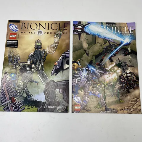 2 Lego Bionicle Magazine DC Comic 2008 Battle For Power March 2009 Sept 2008