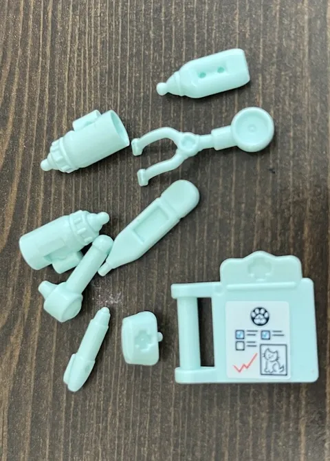 Lego Friends Vet Hospital Various Accessories Baby Bottles Thermometer Pen Chart