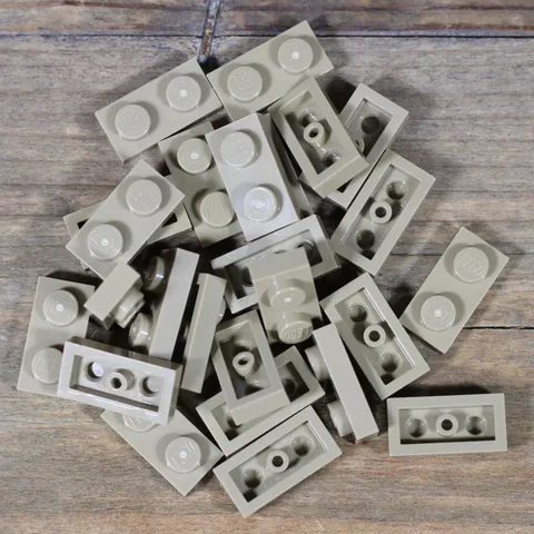 LEGO Dark Tan Tile 1 x 2 Part No. 3023 Qty 25