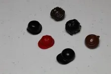 (6) LEGO Hair and Headgear Pieces