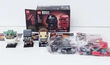 Lego Star Wars Brickheadz 75232 Kylo Ren Sith, 41602 Rey, 75317 Mando Grogu Lot