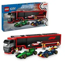 LEGO City F1 truck met RB20 en AMR24 F1 auto's Speelgoed voor 8 jaar en Ouder, B
