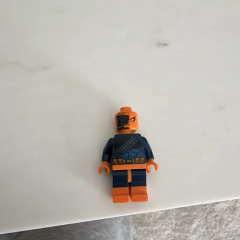 LEGO Plastic Minifigure Orange & Dark Blue with Silver Sword