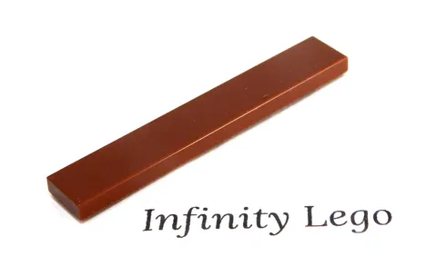 20 LEGO Reddish Brown Tile 1 x 6 Smooth Finish (6636 63324) - (20 Pieces)