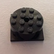 LEGO One  4 X 4 Black Turntable Turnable Spinner Thick Spinner Plate