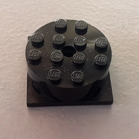 LEGO One  4 X 4 Black Turntable Turnable Spinner Thick Spinner Plate