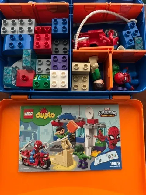 Marvel Super Hero Adventures Lego Duplo Set 10876 Spiderman Hulk Retired Used