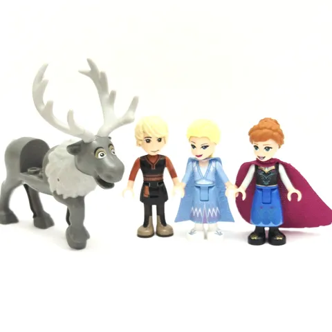 LEGO Disney Frozen FRIENDS Mini Doll Bundle - 4 Figures Sven Kristoff Anna Elsa