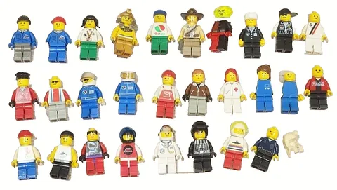 LEGO City Minifigures – Lot of 28 (Pharaoh, Cowboy, Auto Repair, etc.)
