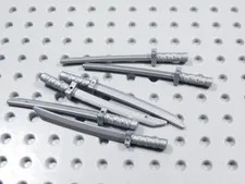 LEGO Lot of 6 Flat Silver Katanas Swords Weapon Minifig Ninja BI