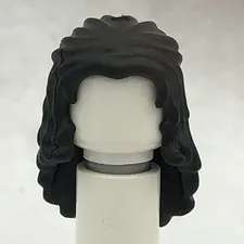 LEGO 92258 Black Mini Doll, Hair Friends Long Wavy, Partially Tied Back