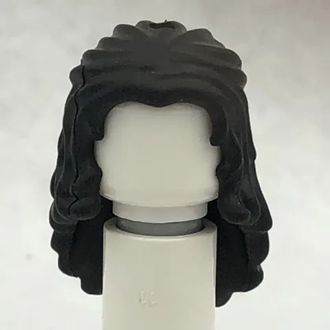 LEGO 92258 Black Mini Doll, Hair Friends Long Wavy, Partially Tied Back