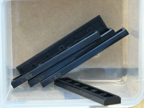 LEGO Parts - Black Tile 1 x 6 - No 6636 - QTY 5