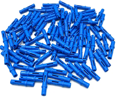 Lego 100 New Blue Technic Pin 3L with Friction Ridges Pieces