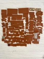 LEGO LOT DARK ORANGE 182 PCS 2X4 2X2 1X4 1X2 TILE PLATE VARIETY BUILDING PIECE