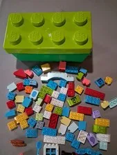 LEGO 2012  Set STORAGE BOX W Bricks Car /windows Flowers  INCOMPLETE
