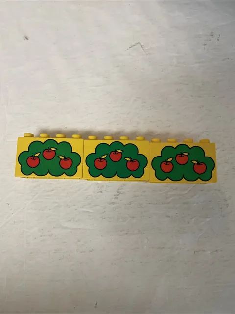 Lego Duplo 2x4 Painted Brick Apple Tree Brick Lot Of 3