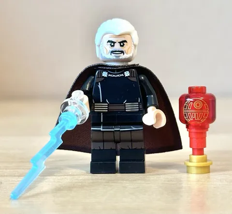 Lego Star Wars Count Dooku Custom Printed Minifigure OBT, Light, GCC, BDM