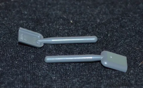 (2) Dark Gray Minifigure Shovel w/ Long Handle Bricks ~ New Lego Parts ~