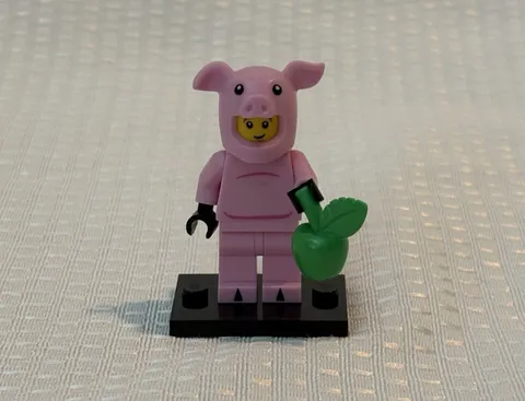 LEGO Series 12 Pig Piggy Guy Minifigure, Green Apple, Retired