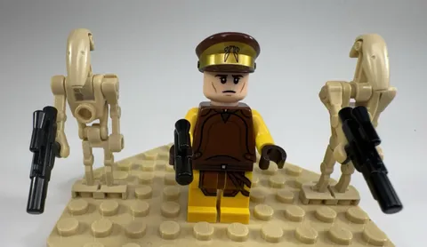 LEGO Star Wars Naboo Security Guard & 2 Battle Droids Minifigure Lot Blasters