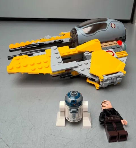 USED LEGO Star Wars Jedi Interceptor 75038 Incomplete NO Anakin Hair, few pieces