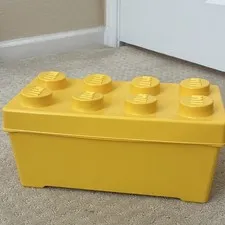 LEGO Yellow Storage Brick 8 Stud Stackable Plastic Container EMPTY