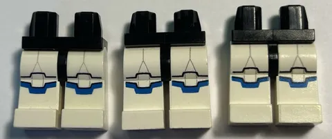 Lego Star Wars 501st Clone Troopers Minifigure Legs 970c01pb13 - Lot Of 3 USED