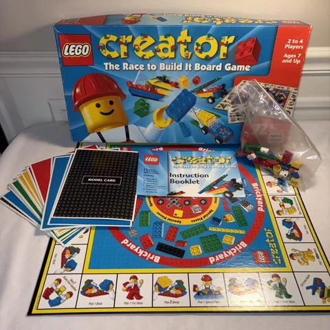 Rose Art LEGO Creator The Race To Build It Board Game 1999 *Very Incomplete*