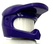 Lego New Dark Purple Minifigure Headgear Helmet Dirt Bike Part
