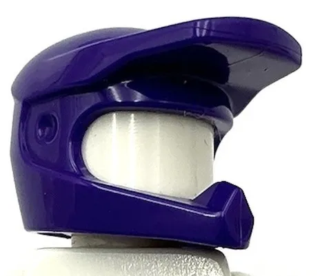 Lego New Dark Purple Minifigure Headgear Helmet Dirt Bike Part