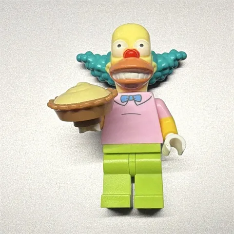 LEGO Krusty the Clown Minifigure The Simpsons with Pie Accessory SIM014