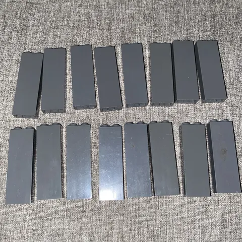 Lego 2454 Block Wall Pillar Columns 1x2x5  Lot of 16 Dark Bluish Gray