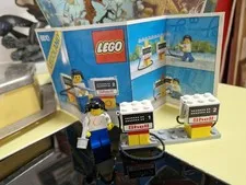 Lego Town Shops and Services Gas Pumps 6610 - 100% Complete + 1981 Manual