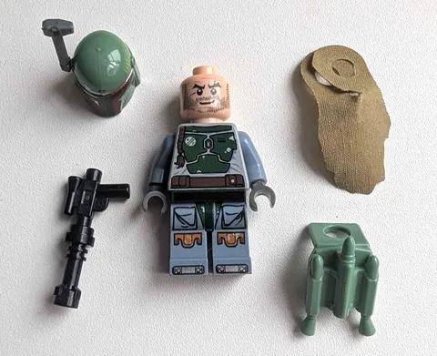 LEGO® Minifigure sw0396 - Boba Fett with Beard, Star Wars (Good Condition)