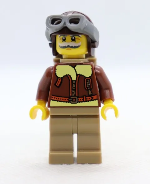 Pilot Series 3 Helmet Dark Tan Backpack CMF LEGO Minifigure Mini Figure