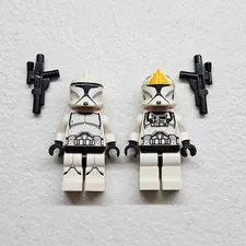 Lego Star Wars Minifigure Lot Clone Trooper + Pilot Phase 1 AOTC Gunship 75021