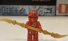 NEW Ninjago NRG Kai w Golden Double Spear Custom Lego Minifigure  9591