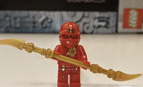 NEW Ninjago NRG Kai w Golden Double Spear Custom Lego Minifigure  9591