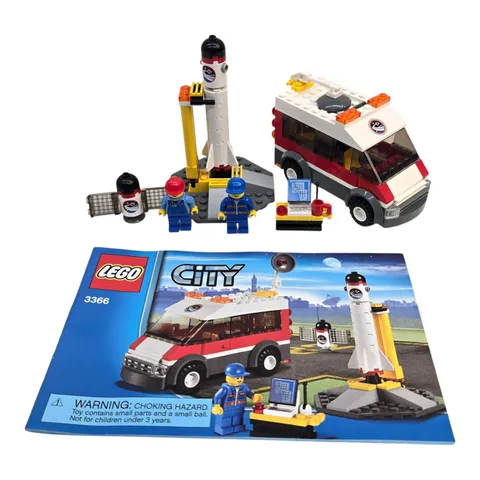 LEGO City #3366 Satellite Launch Pad 100% Complete w/ Instruction & Minifigures