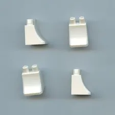 LEGO x 4 White Minifigure Lower Body, Skirt (Legs Modified) 36036