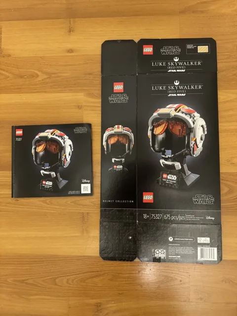 LEGO Star Wars Luke Skywalker Helmet 75327 Box & Manual - EMPTY BOX