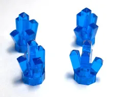 Lego - Lot of 4 - Trans Dark Blue, Rock Gem Crystal