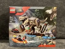 LEGO Jurassic World Rebirth, T .Rex River Escape, Dinosaur Toy, 76975, New