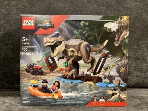 LEGO Jurassic World Rebirth, T .Rex River Escape, Dinosaur Toy, 76975, New