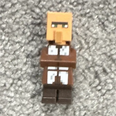 LEGO Minecraft Villager Minifigure Brown Robe Plastic Figure (OLD ONE) 2023 