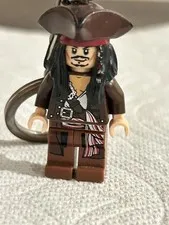 RETIRED MINIFIGURE LEGO PIRATES OF CARIBBEAN JACK SPARROW 853187 KEYCHAIN